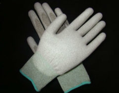 ESD PU Palm Fit Gloves Carbon Fiber