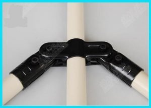 HJ10 Metal Pipe Joint black (Reusable metal fixing Pipe Clamp) IE-HJ10