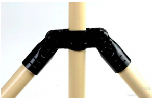 HJ12 Metal Pipe Joint black (Reusable metal fixing Pipe Clamp) IE-HJ12