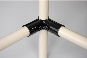 HJ2 Metal Pipe Joint black (Reusable metal fixing Pipe Clamp) IE-HJ2