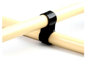 HJ6 Metal Pipe Joint black (Reusable metal fixing Pipe Clamp) IE-HJ6